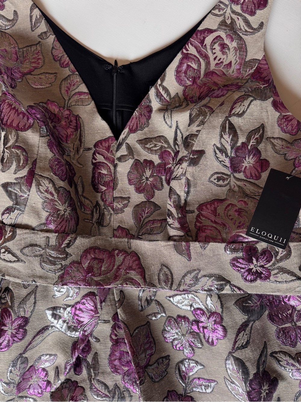 Eloquii Metallic Brocade Floral Fit and Flare Dress 18 nwt Feminine - Picture 13 of 13